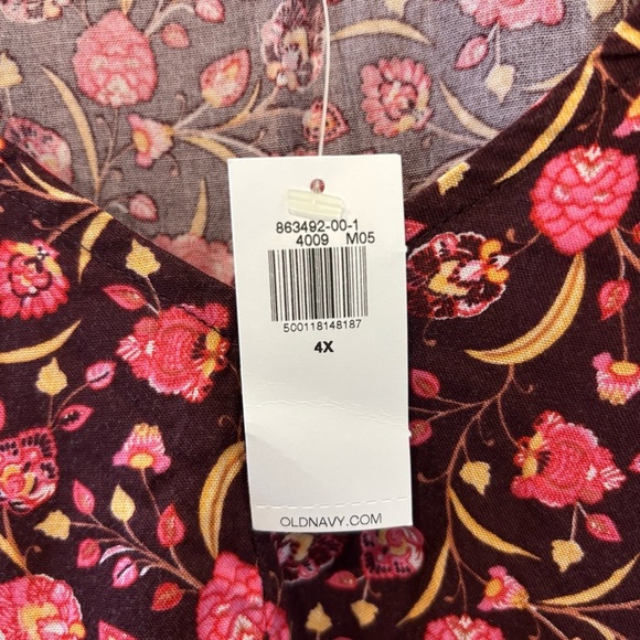 NWT Old Navy 4X Sing Dress Floral Flutter Sleeve - Picture 6 of 13